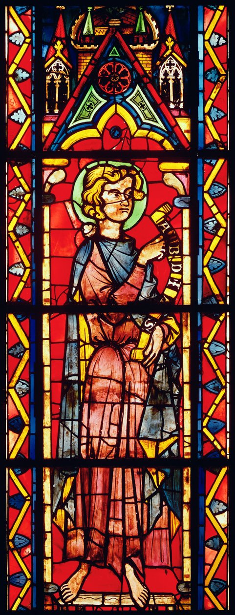 Vidriera que representa al profeta Abdías, c.1270-75 de French School