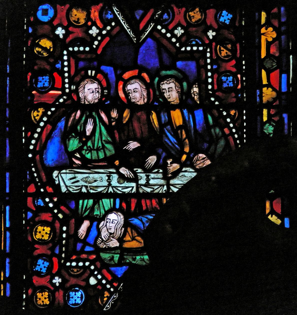 María Magdalena lava los pies de Cristo de French School