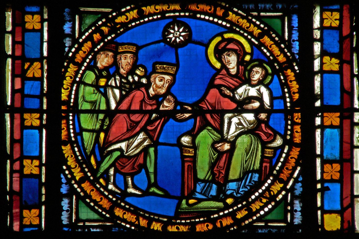 Ventana s2-C la Adoración de los Magos de French School