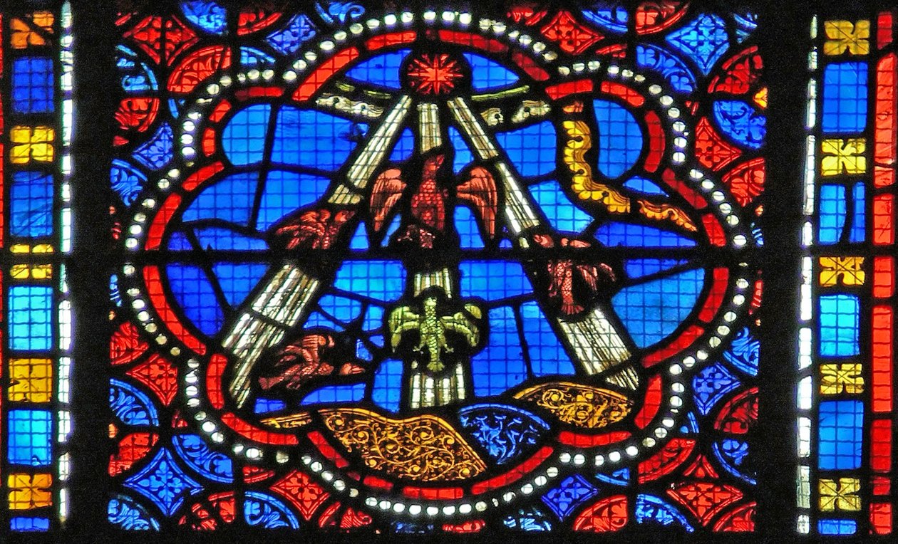 Ventana s2-L Pentecostés - el Espíritu desciende de French School