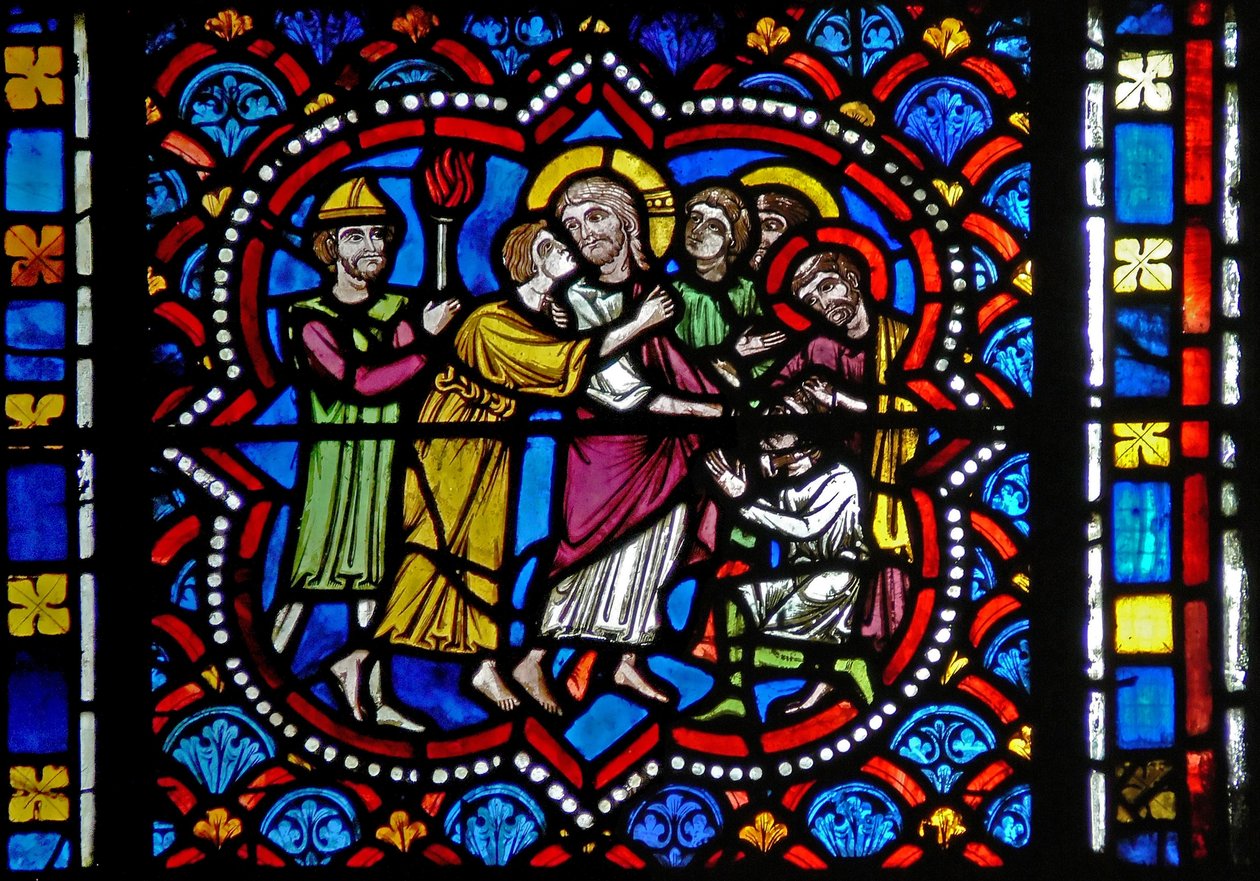 Ventana s2-L la Traición de Judas de French School