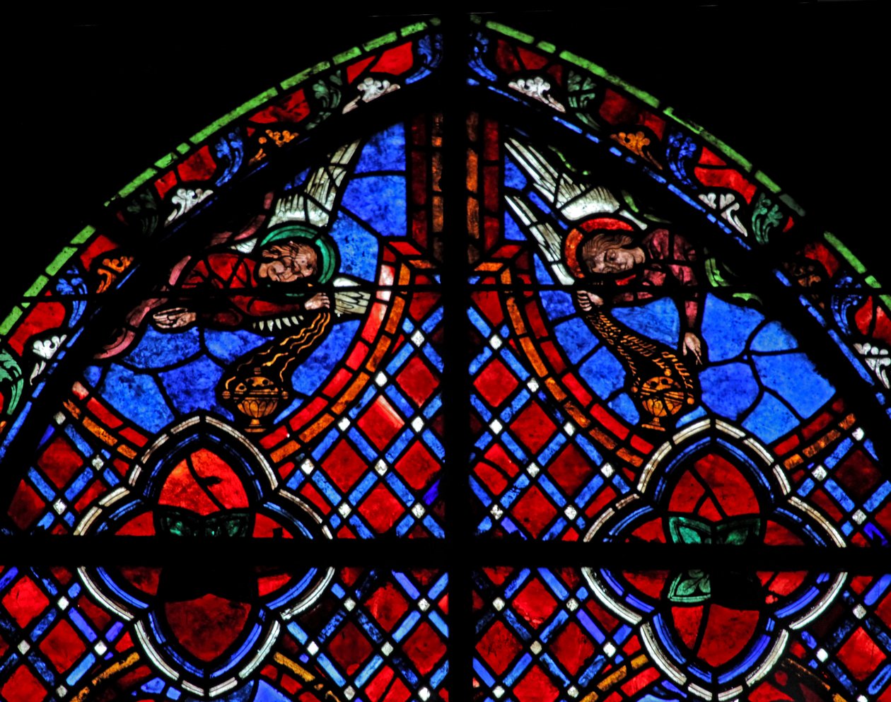Ventana w01 que representa ángeles de French School