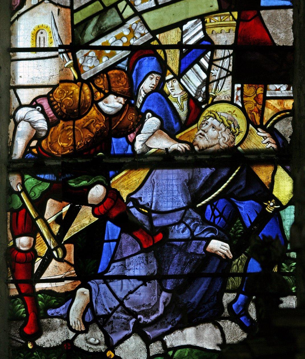 Ventana w0 que representa la Vía Crucis de French School