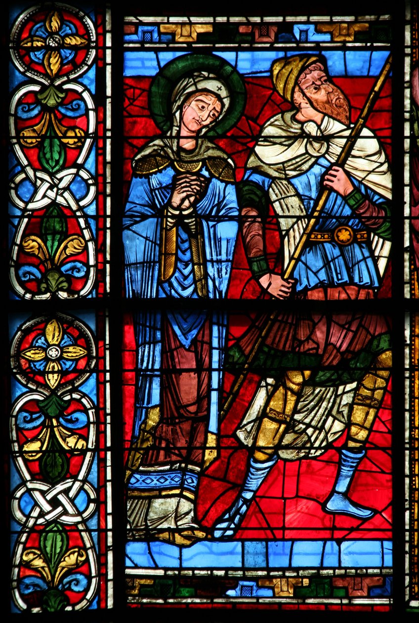 Virgen María y el centurión Longino de French School