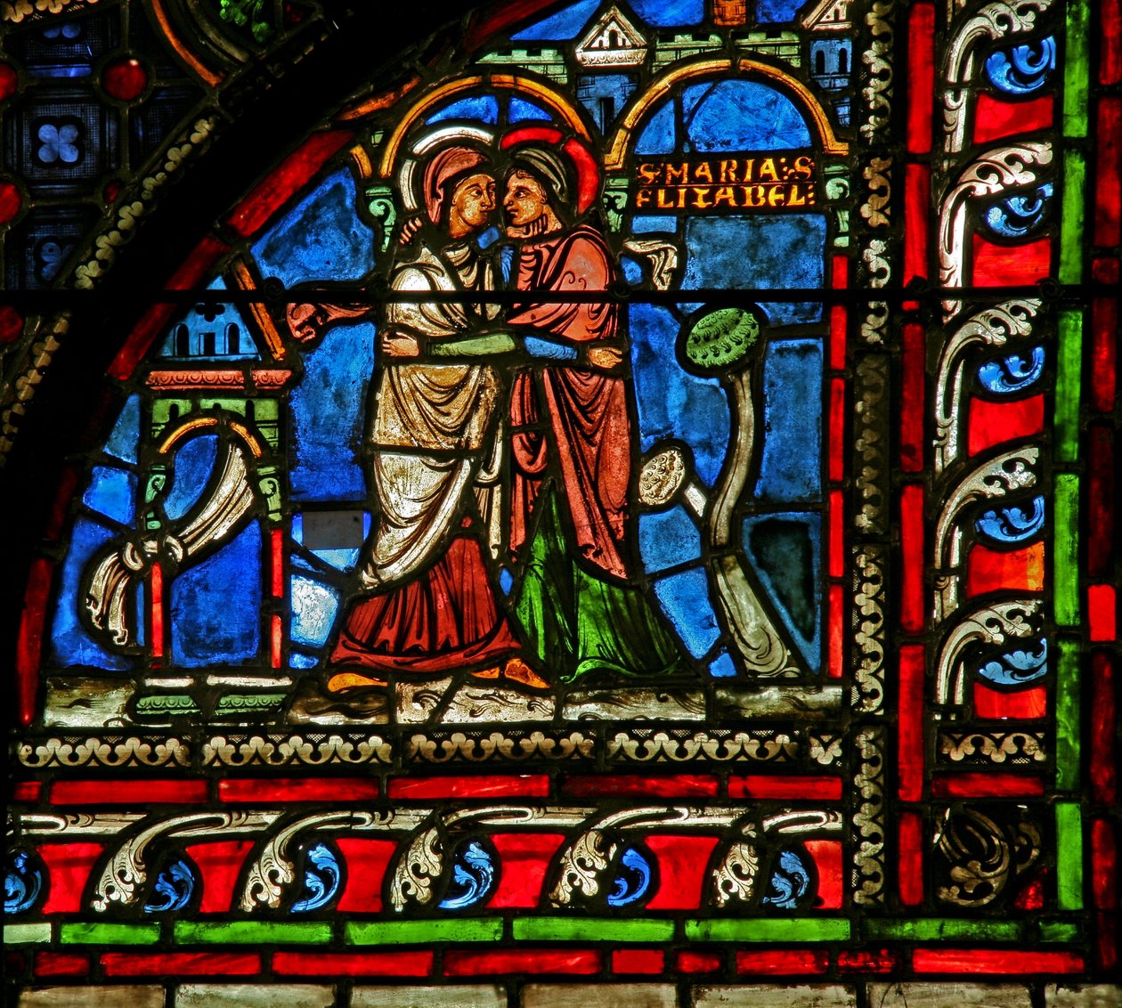 Ventana w0 que representa la Visitación de French School