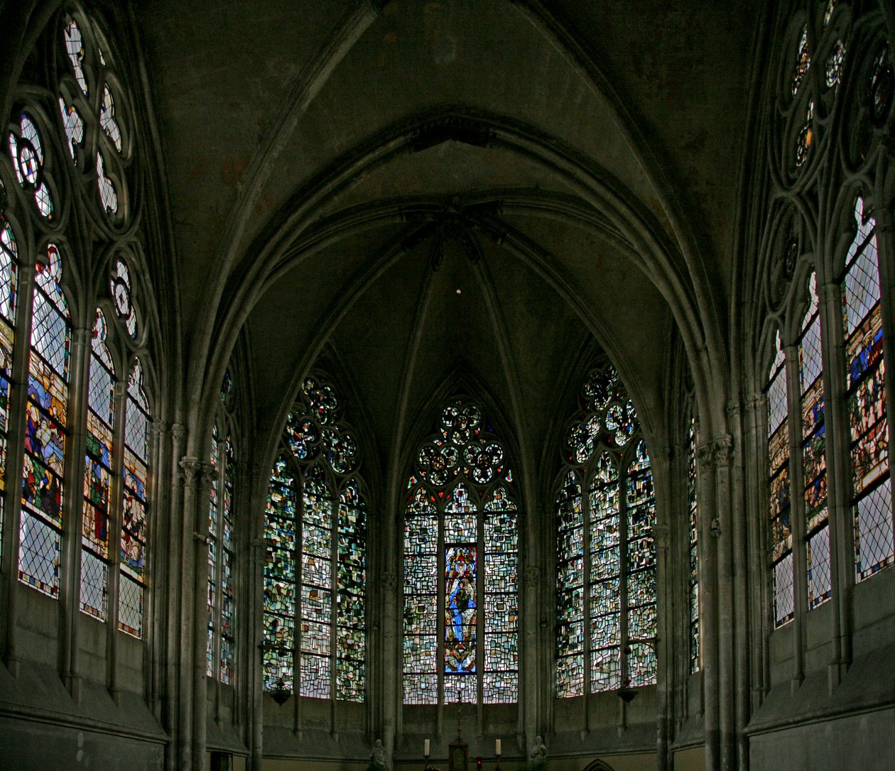 Ventana w0 que representa las ventanas en la Capilla en el eje de French School