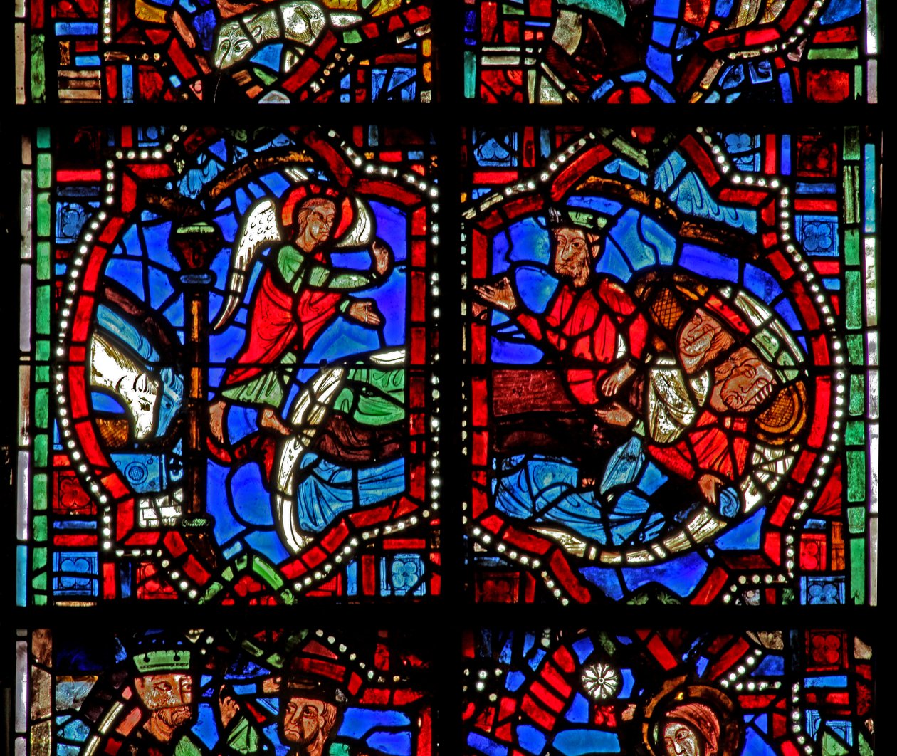 Ventana w100b con los Magos advertidos en un sueño de French School