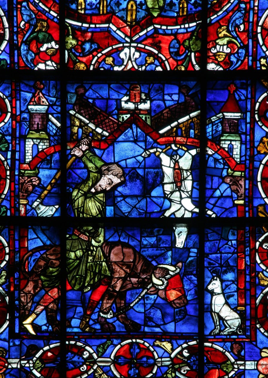 Ventana w103 que representa donantes - carniceros de French School