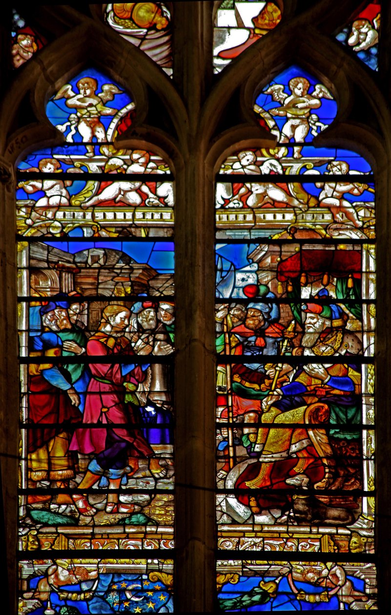 Ventana w119 con José ante el Faraón de French School