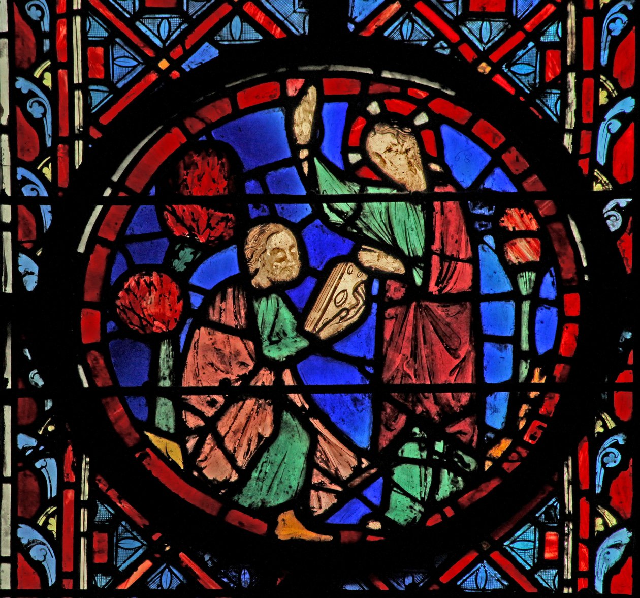 Dios entrega el libro a Jeremías (Jer I 17) de French School