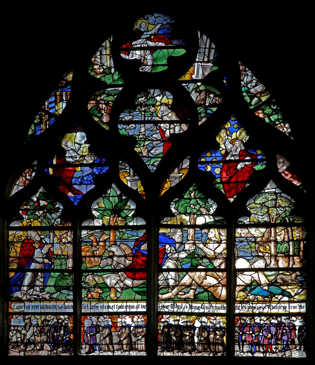 La Creación y miembros de la Cofradía de la Caridad de French School