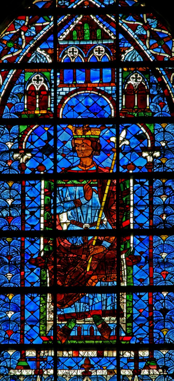 Ventana w122 que representa a un rey de French School