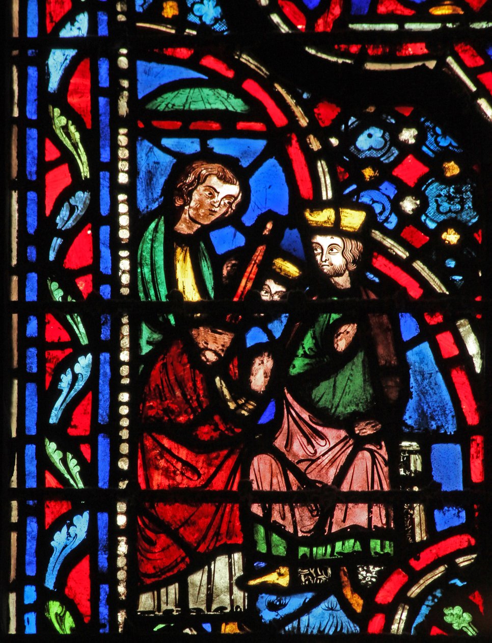 Ventana w14 Samuel matando a Agag I Sam XV 33 de French School