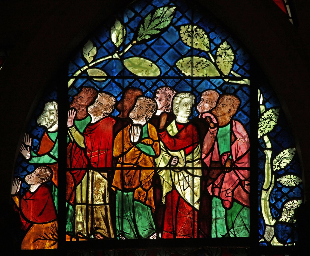 Ventana w14 que representa a los Apóstoles en la Ascensión de French School