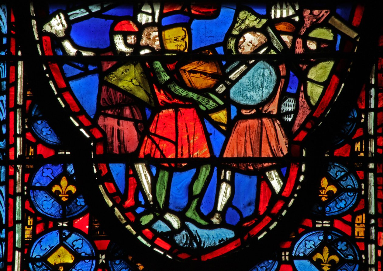 Ventana w15 Reliquias Sagradas: Heraclio lucha contra el hijo de Creso de French School