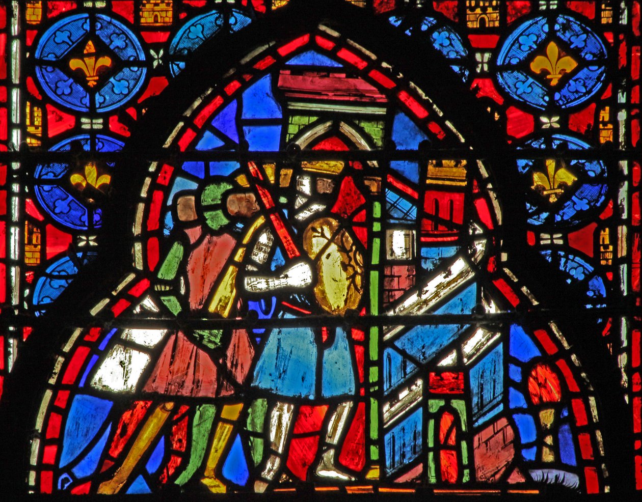 Ventana w15 Reliquias Sagradas: Heraclio toma la capital persa de French School