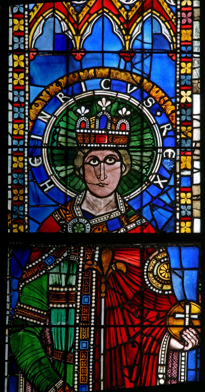 Ventana w15 que representa al emperador Enrique I de French School