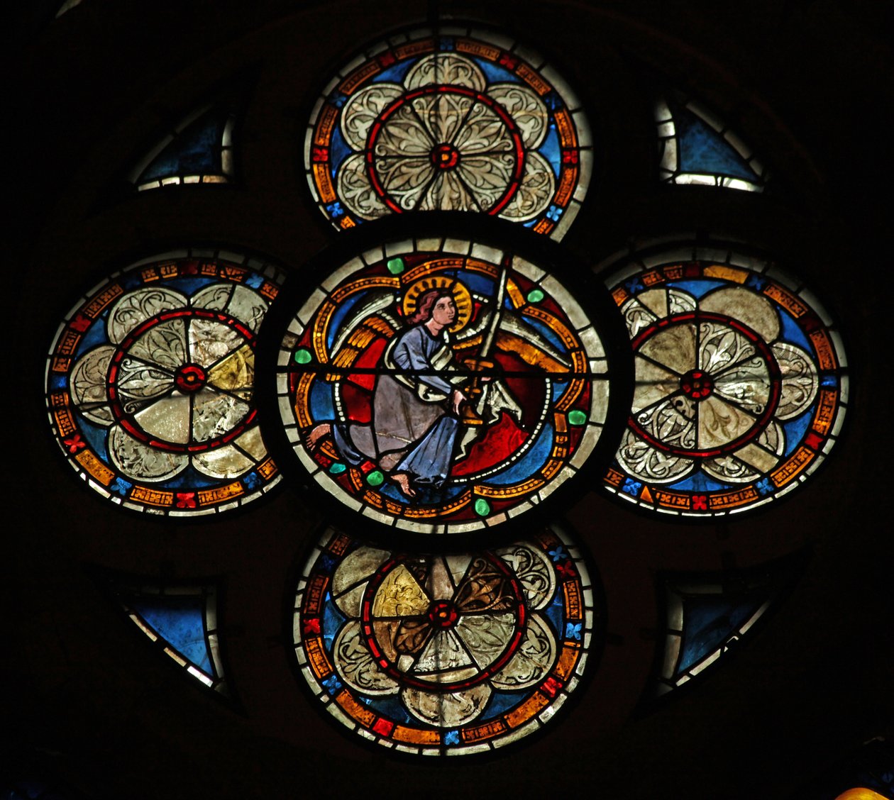 Ventana w16 que representa un ángel de French School