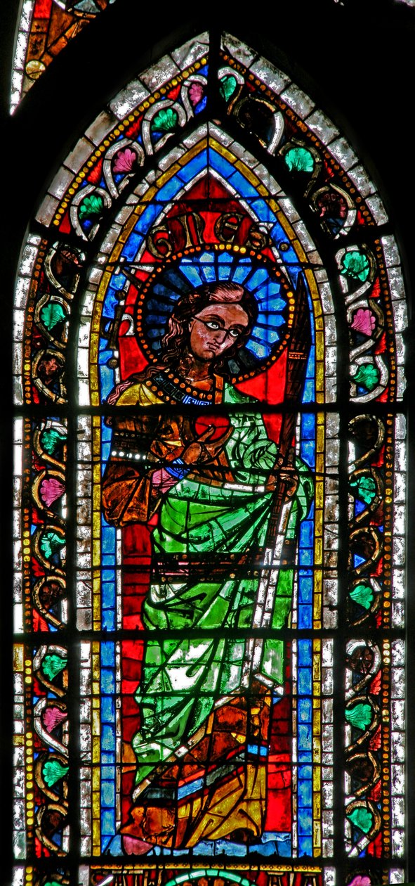 Ventana w202 que representa a Santa Inés de French School