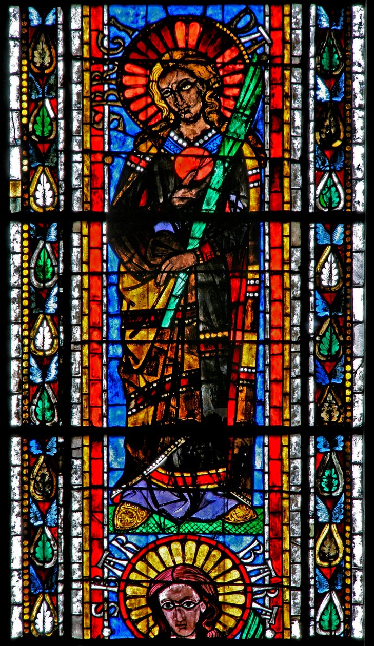 Ventana w202 que representa a Santa Brígida de French School
