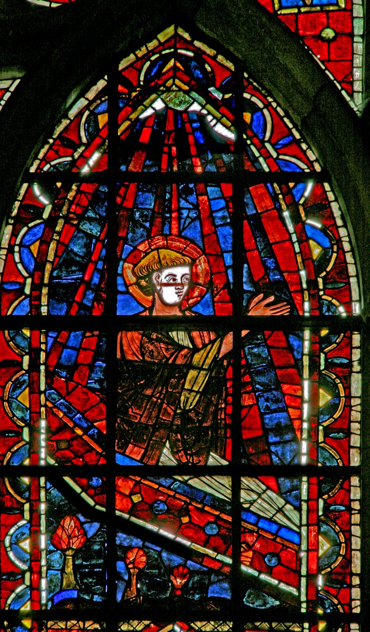 Ventana w202 que representa la muerte de San Juan de French School