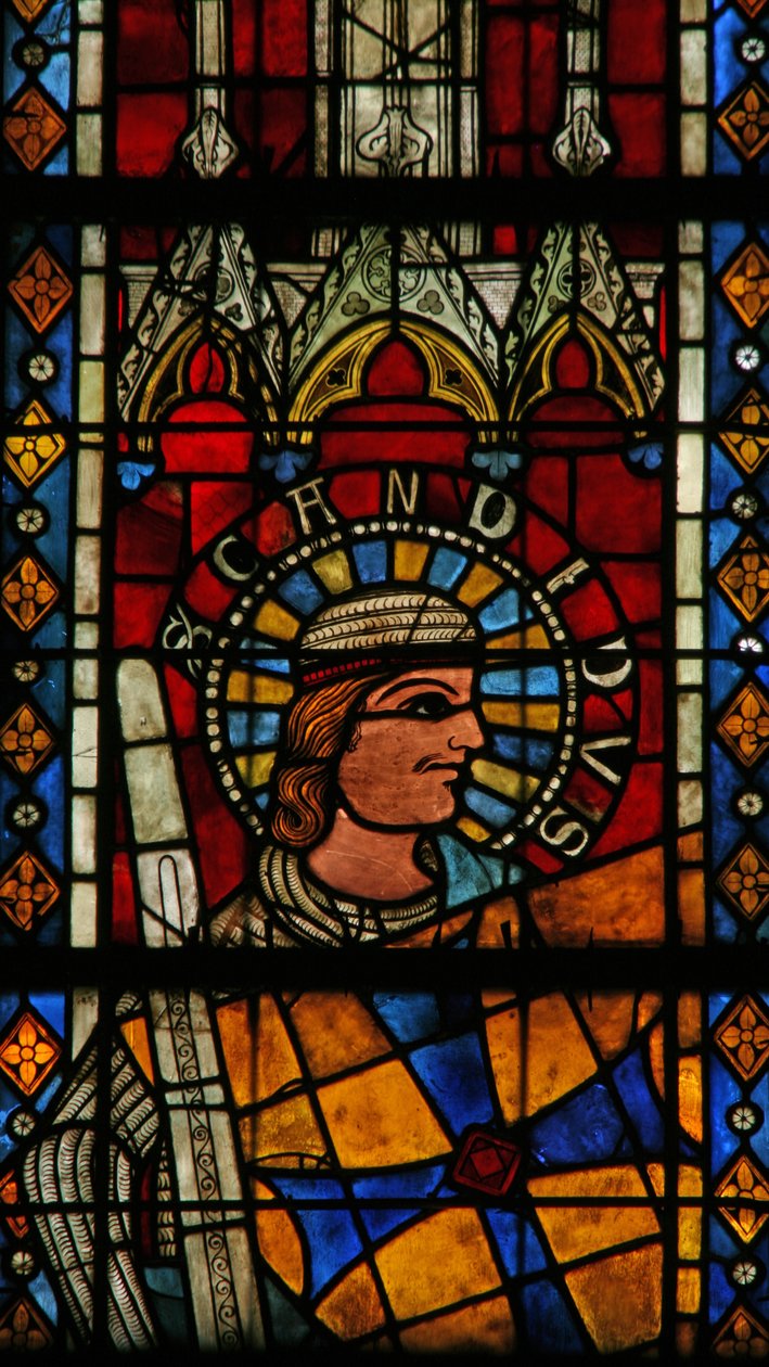 Ventana w203 que representa a San Cándido de French School
