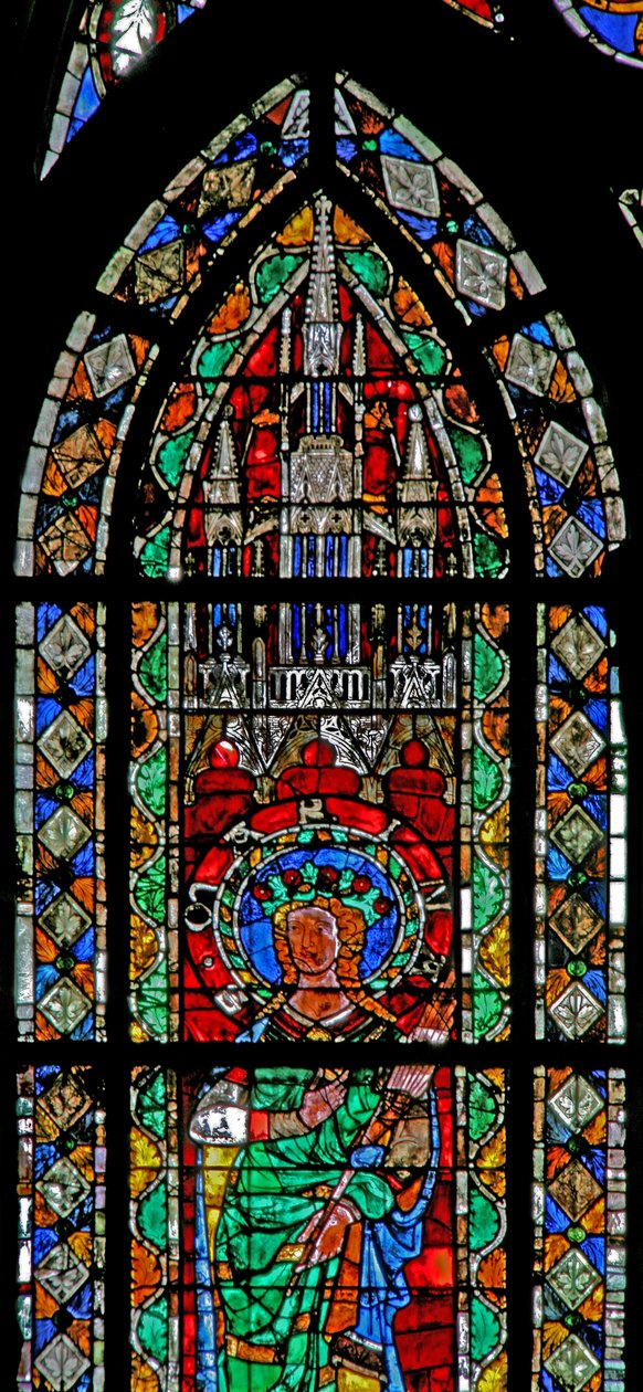 Ventana w204 que representa a Santa Marina de French School