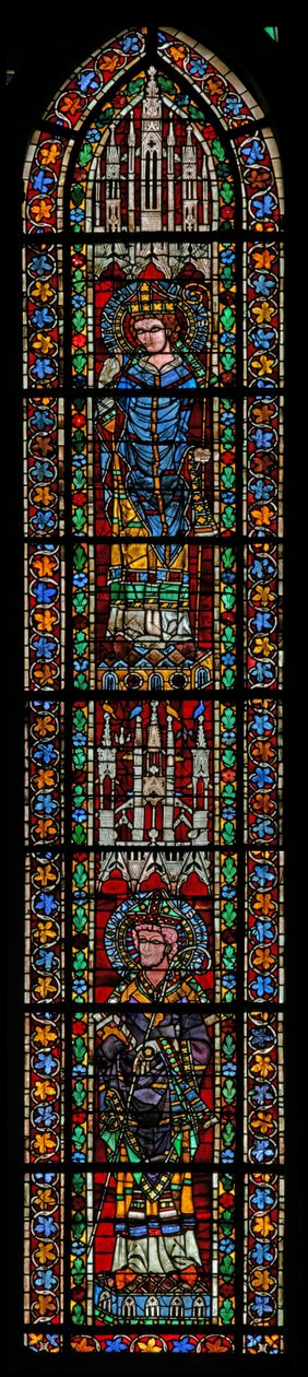 Ventana w205 que representa a San Maximino y San Valentius de French School