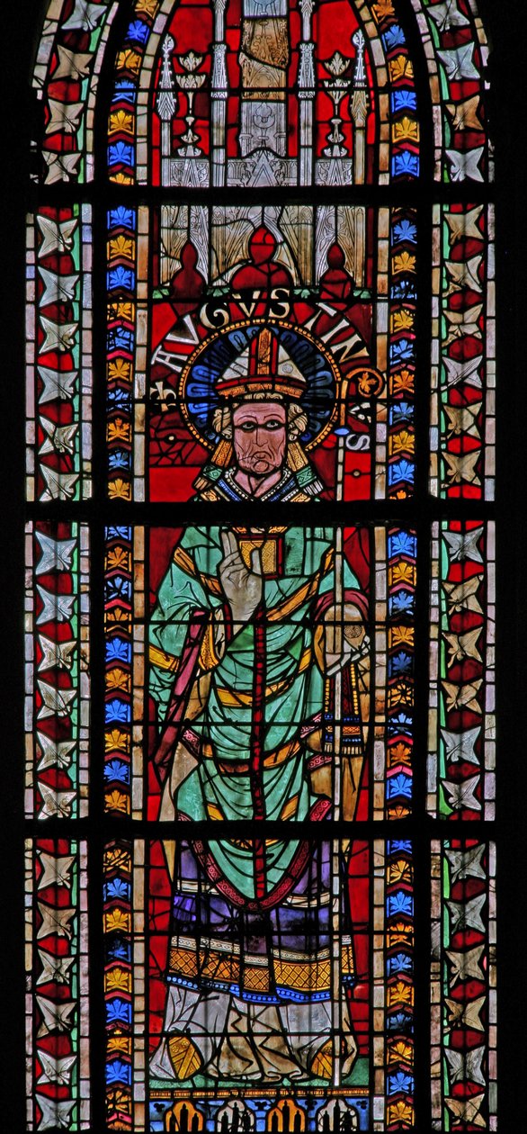 Ventana w207 que representa a San Agustín de French School