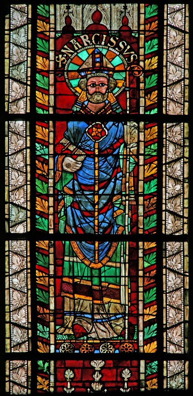 Ventana w207 que representa a San Narciso de French School