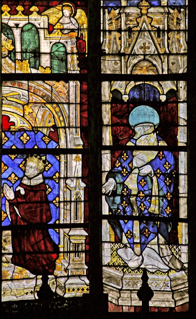San Dionisio con el donante Carlos VI de French School