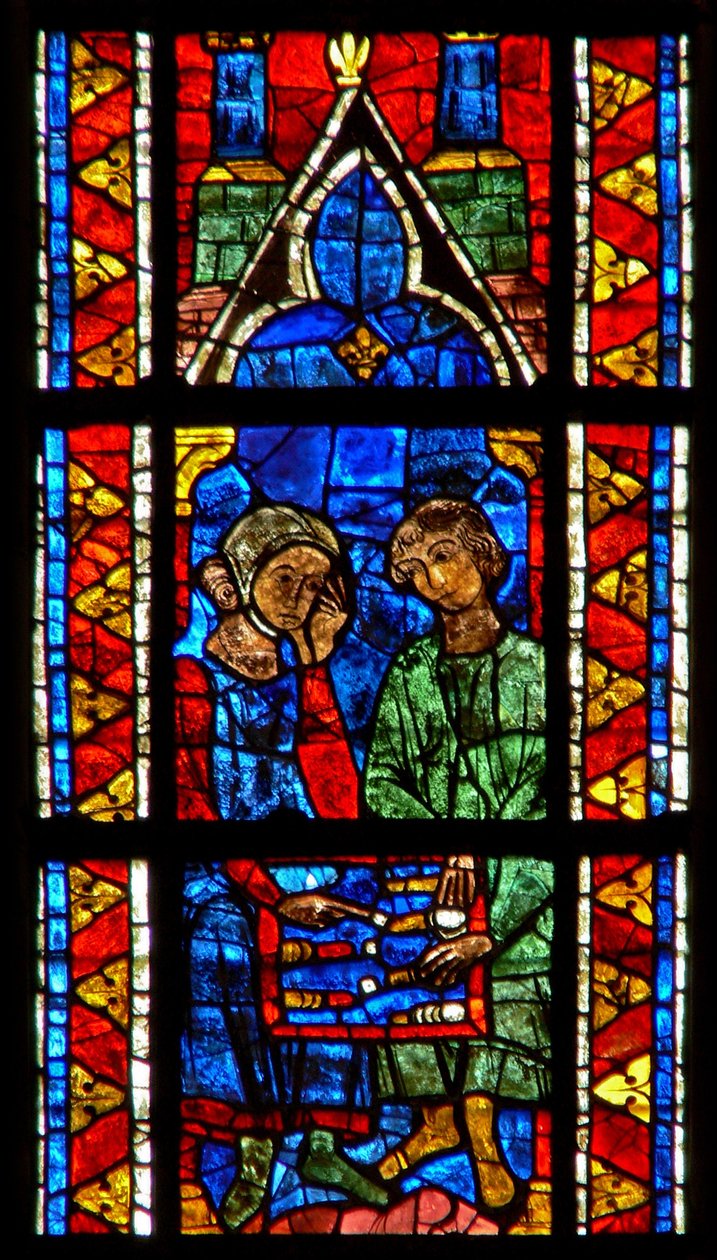 Ventana w210 que representa a jugadores de Tric-Trac de French School