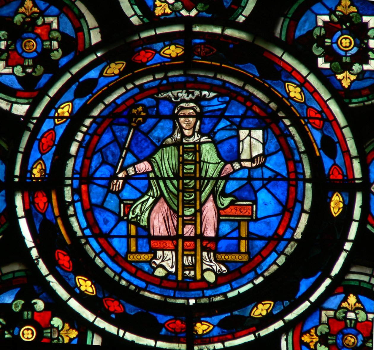 Ventana que representa las Artes Liberales: Filosofía (principalmente moderna) de French School