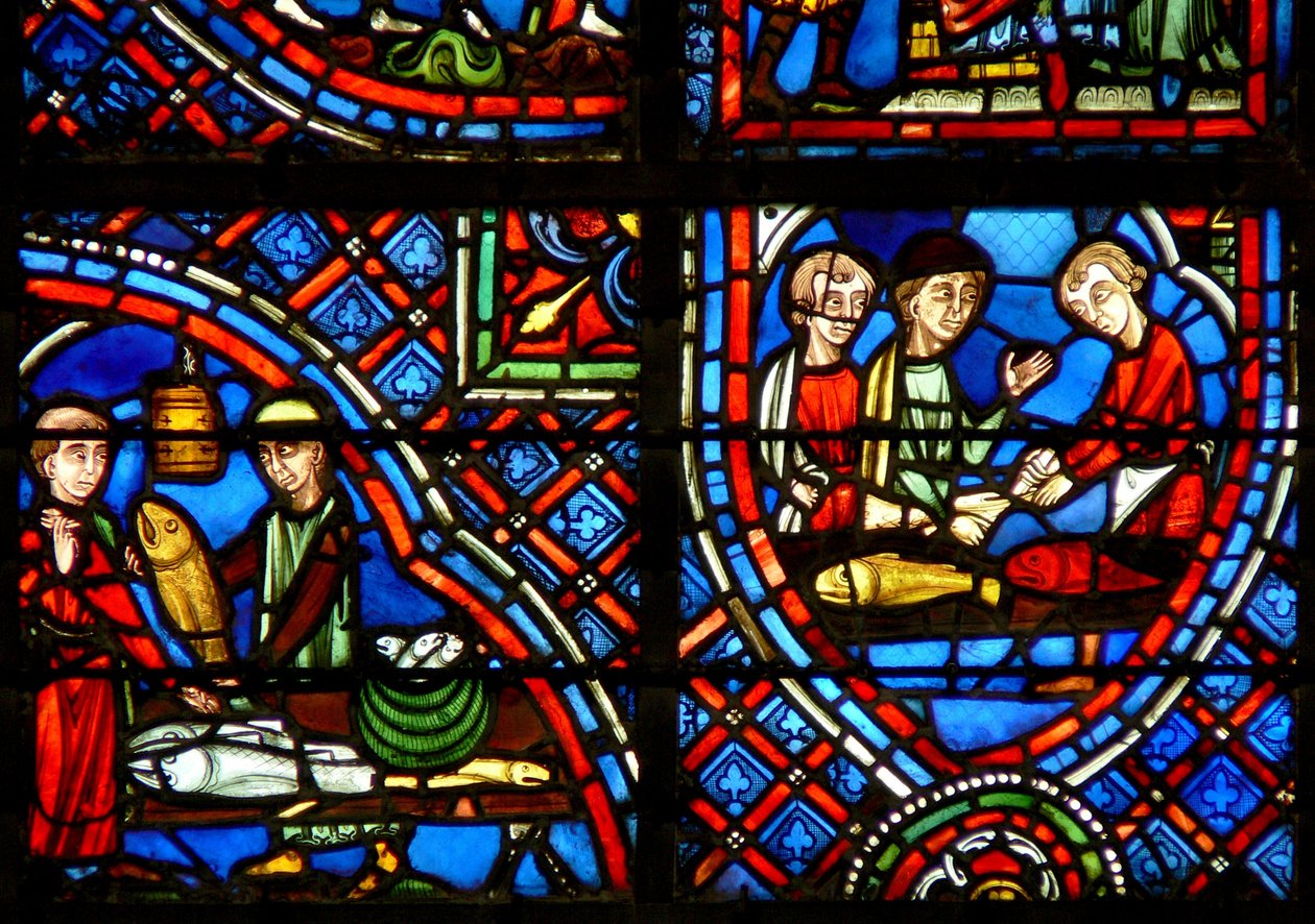 Ventana w23 que representa a donantes - los pescaderos de French School