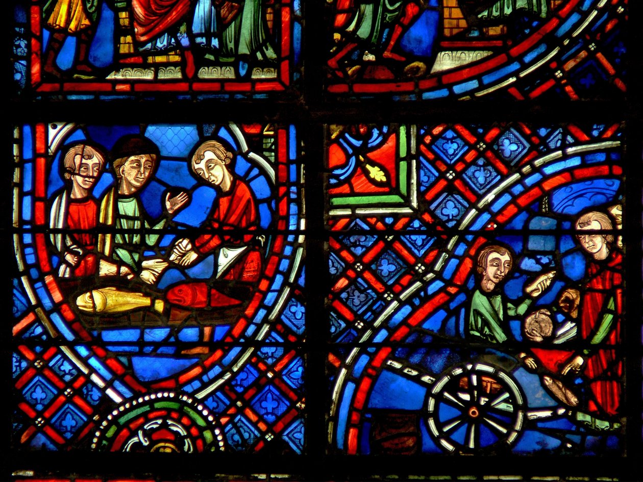 Ventana w23 que representa a donantes - los pescaderos de French School
