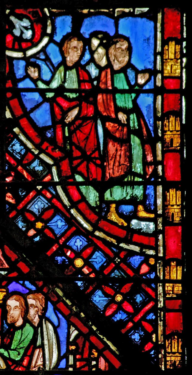 Ventana w2 Moisés ante el faraón Éxodo VIII 8 de French School