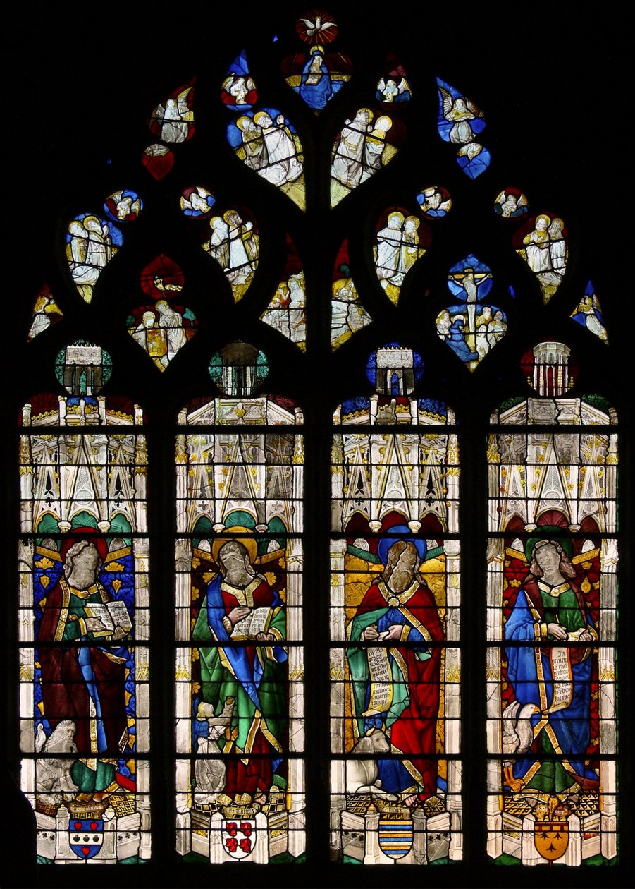 Ventana w37 que representa a los Evangelistas - Cuatro de French School