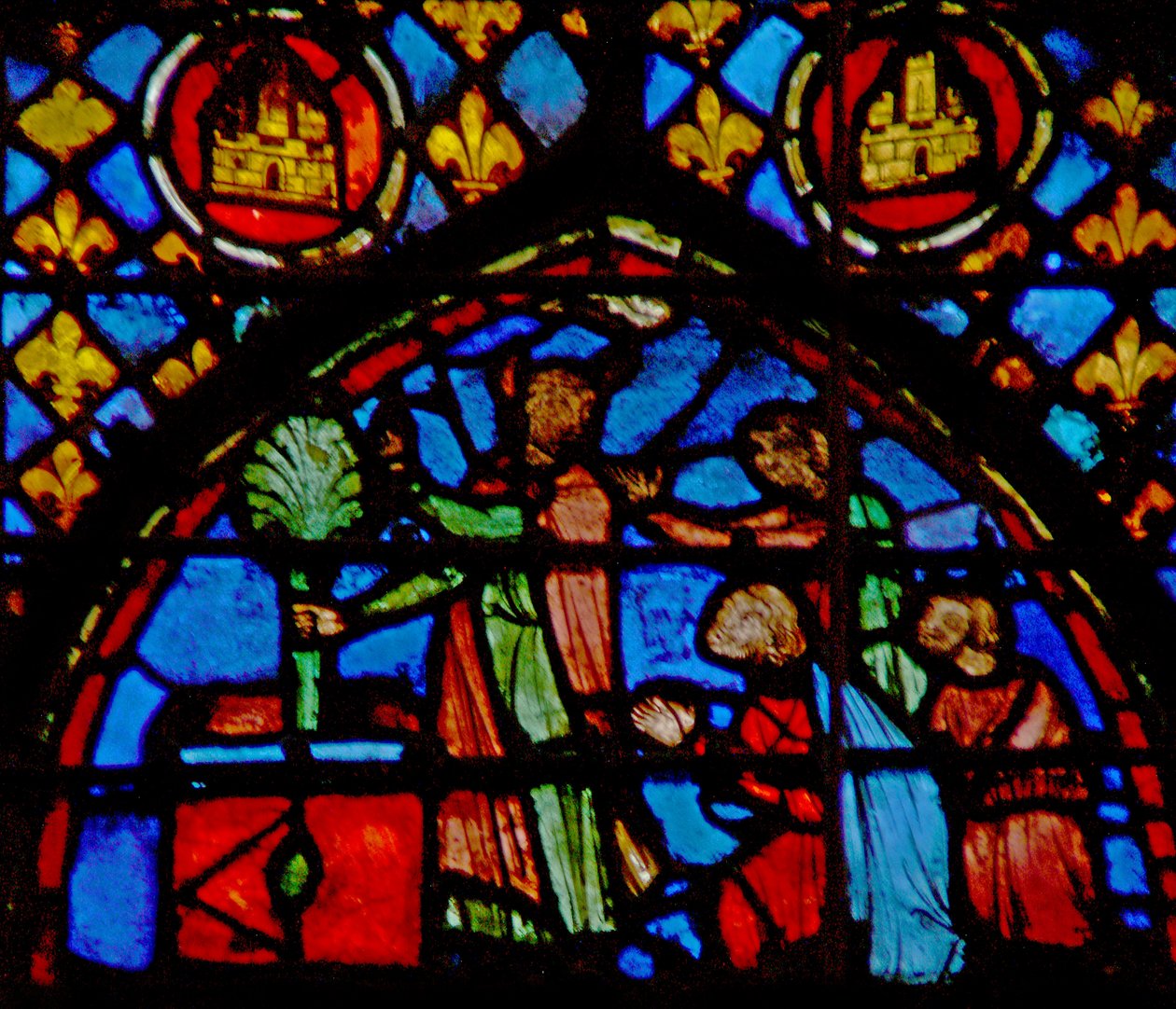 Moisés coloca el bastón floreciente en el altar de French School