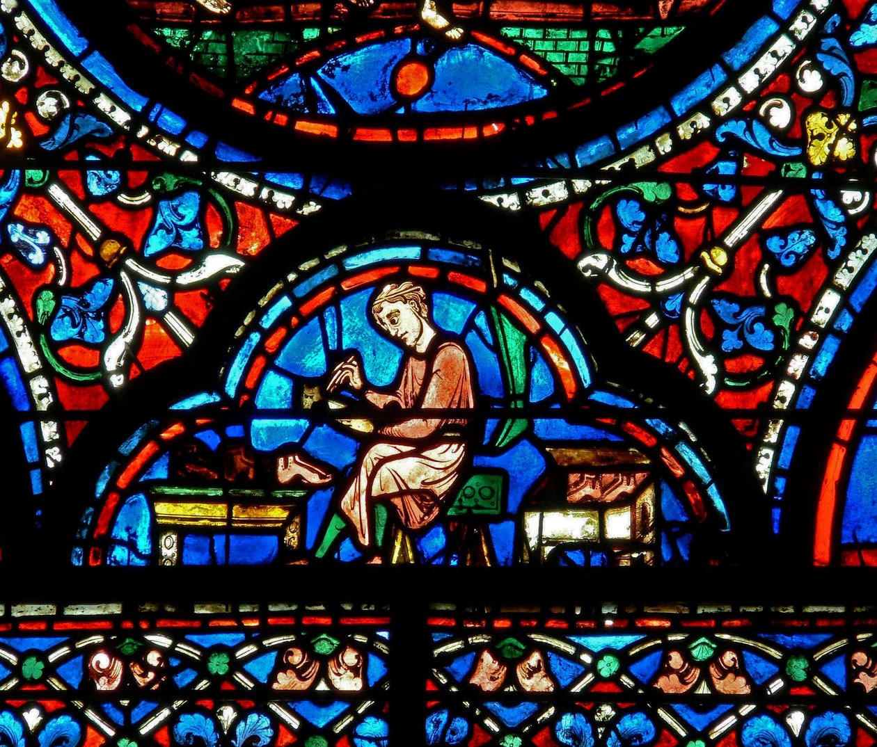 Ventana w42 que representa donantes - zapateros de French School