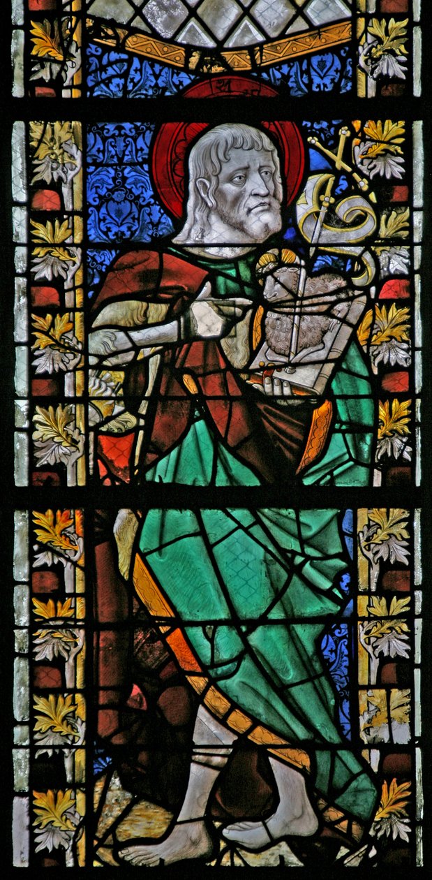 Ventana w47 que representa a San Juan Bautista de French School