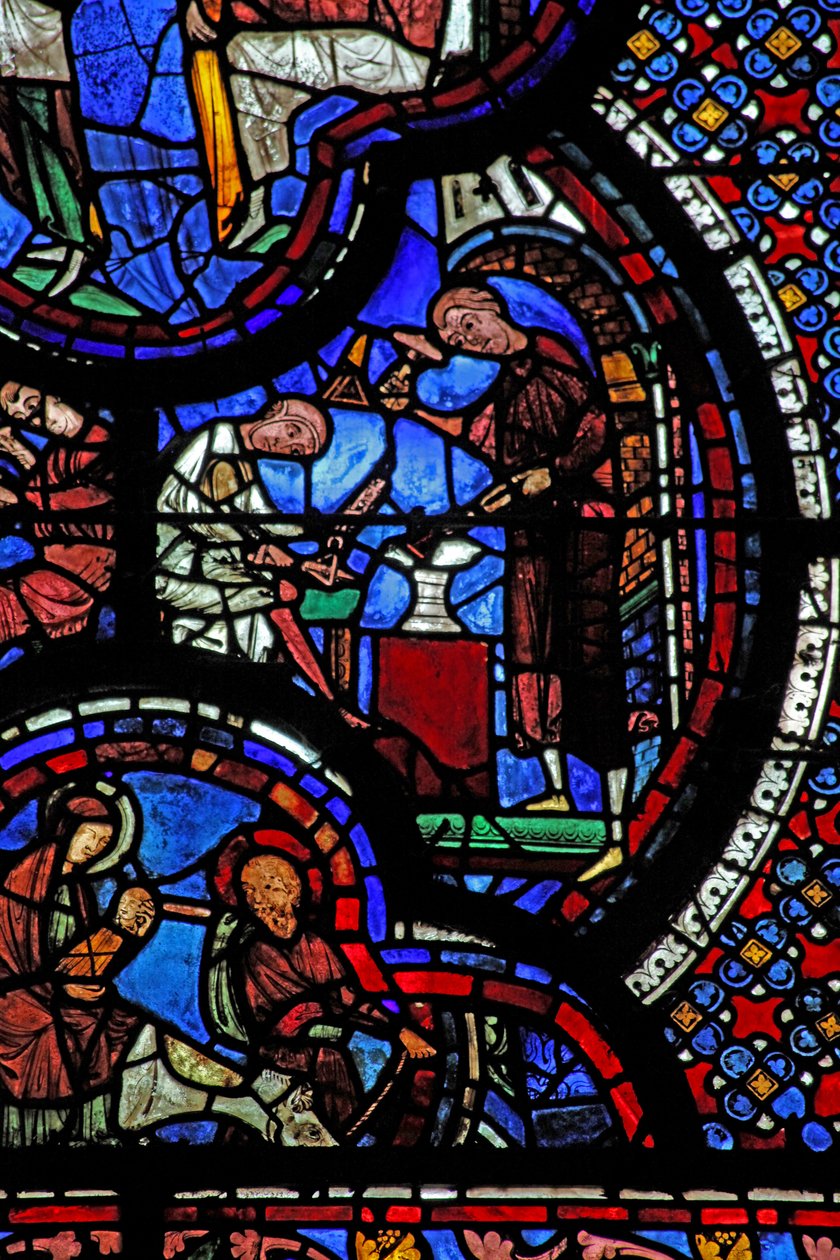 Ventana w48 que representa donantes - armeros de French School