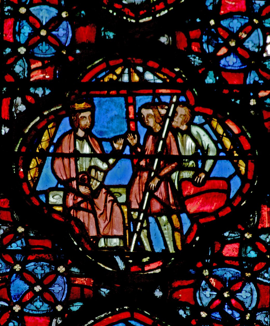 Ventana w4 Josué dando órdenes. Josué VI 6 de French School