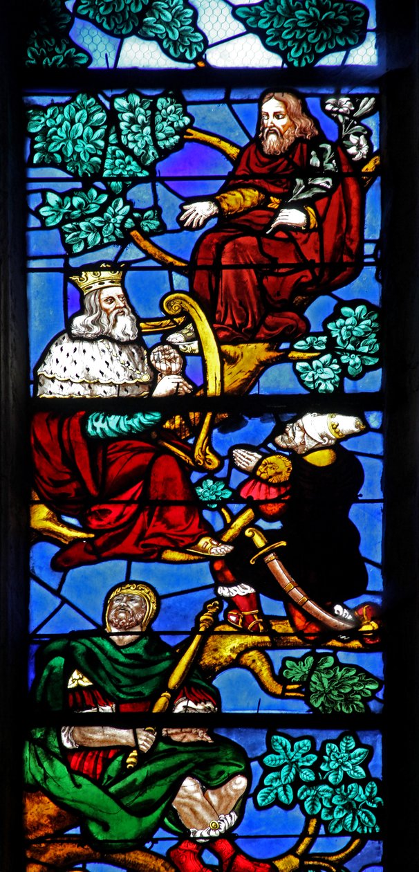 Rey David y profetas en el Árbol de Jesé de French School