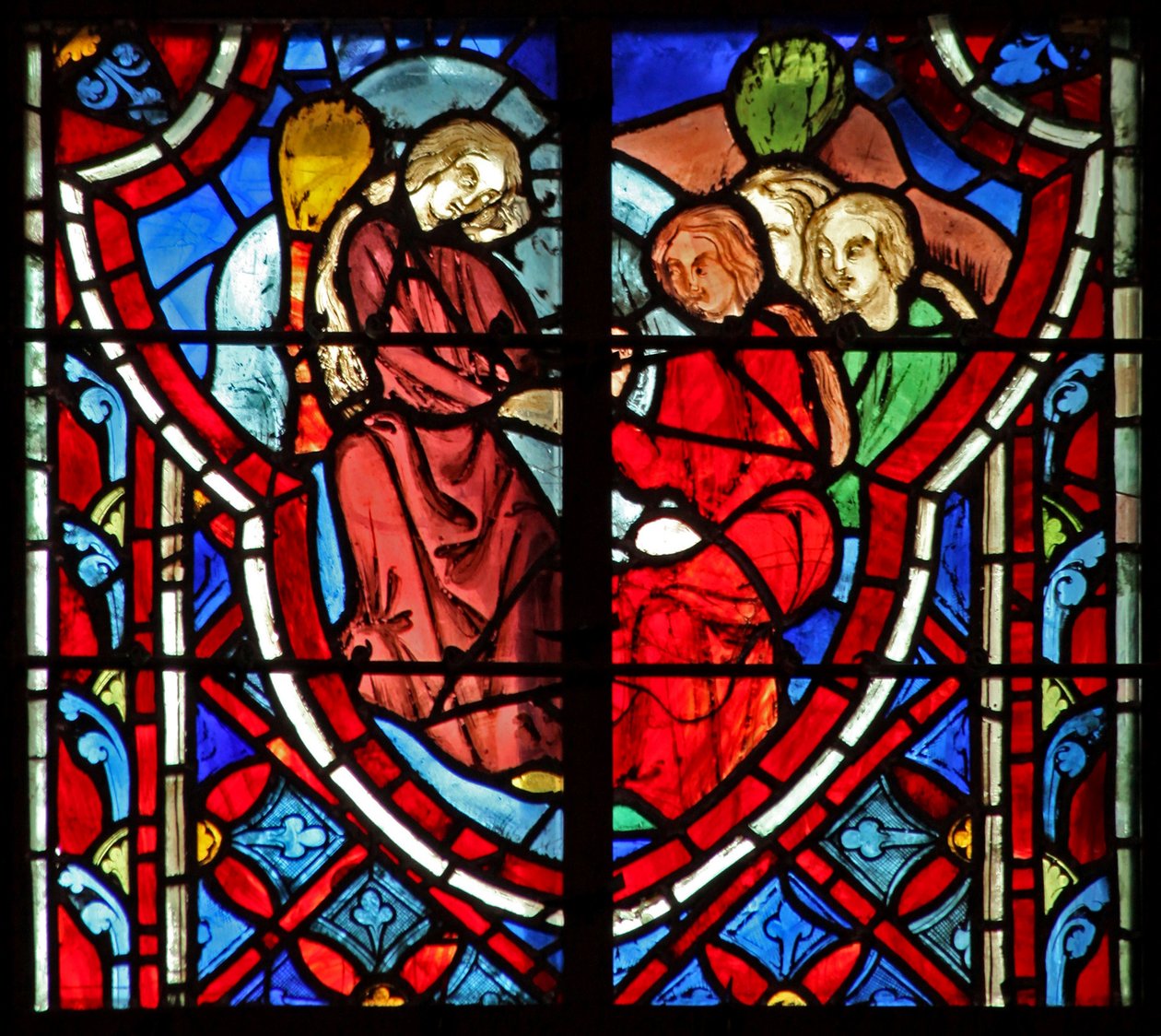 Ventana w5 La hija de Jefté llorando en la montaña. Jueces XI 38 de French School