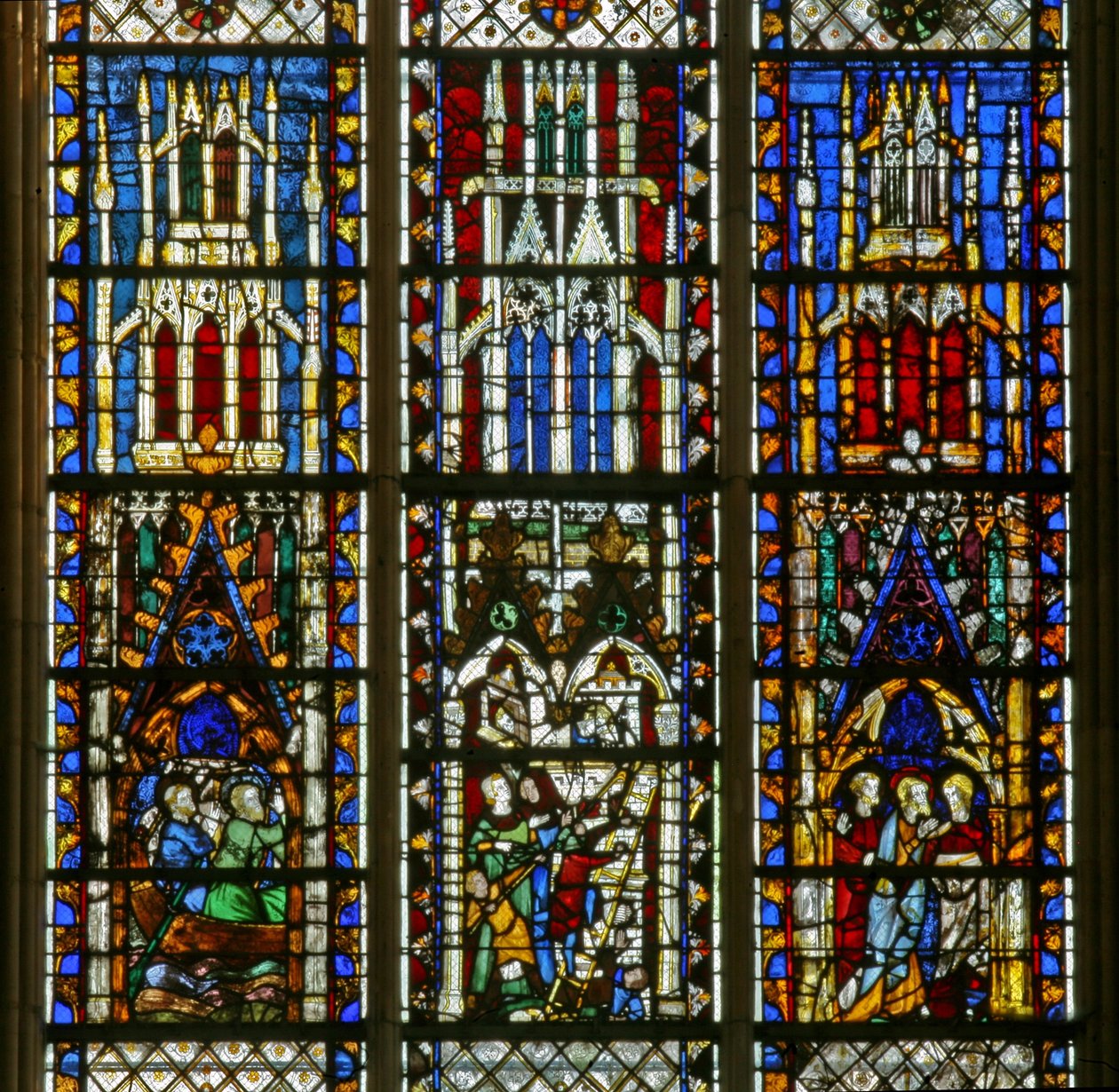 Ventana w6 que representa la Llamada de Andrés y Pedro de French School