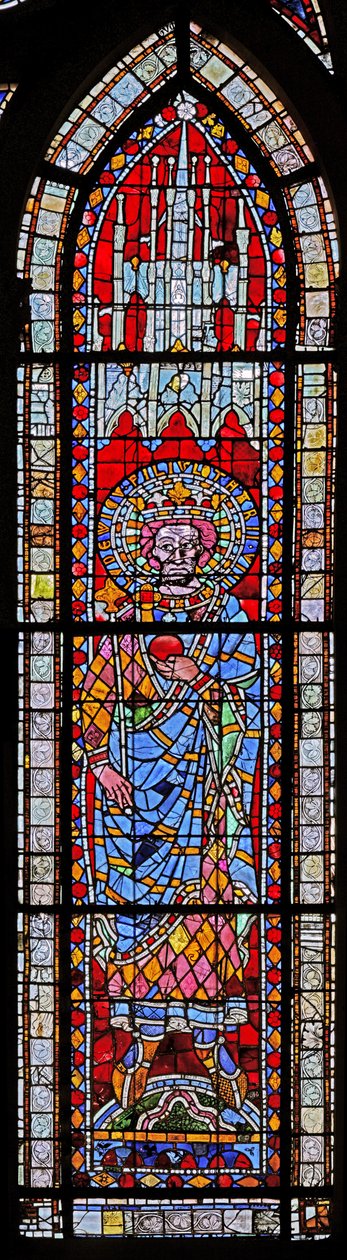 Ventana w7 que representa a Luis, hijo de Lotario II de French School