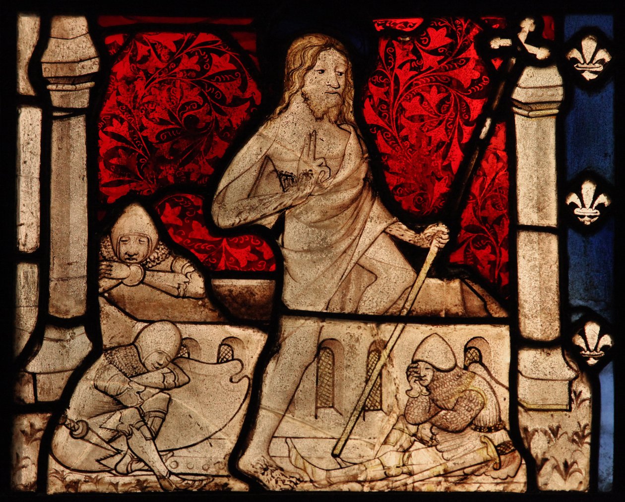 Ventana w80 con la Resurrección, de la Iglesia de Betton, Bretaña de French School