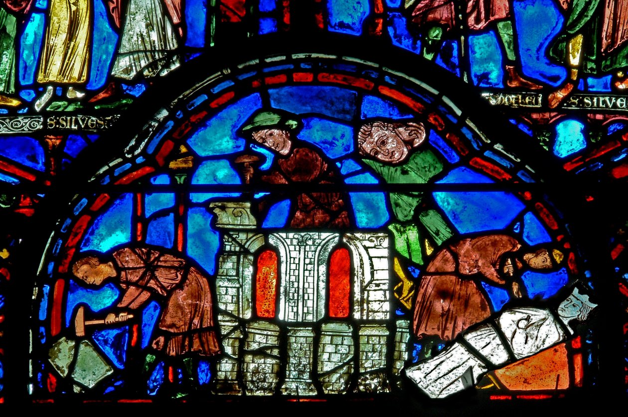 Ventana w8 que representa donantes - albañiles de French School