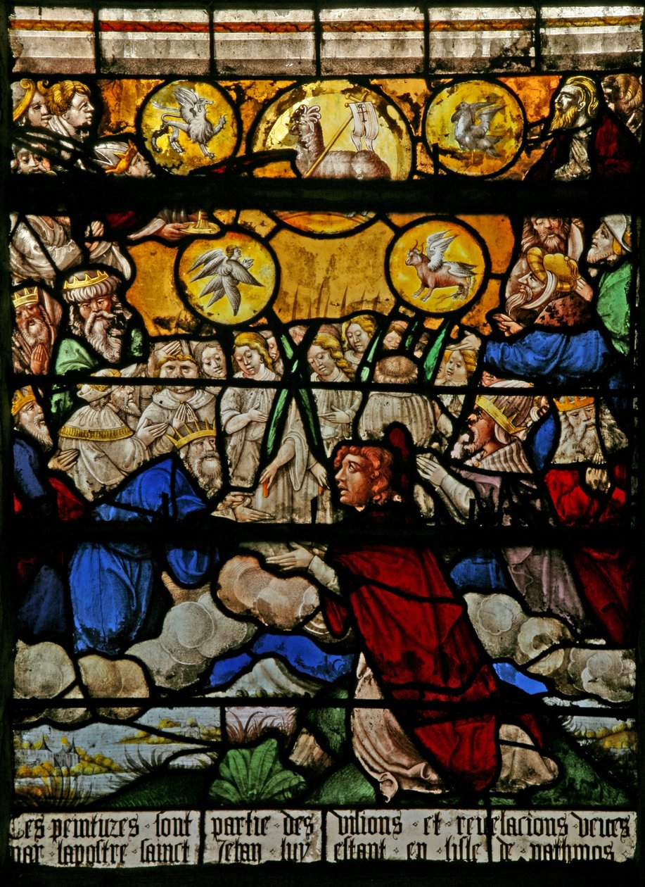 Ventana w9 que representa el Juicio Final - después de Albert Durer de French School