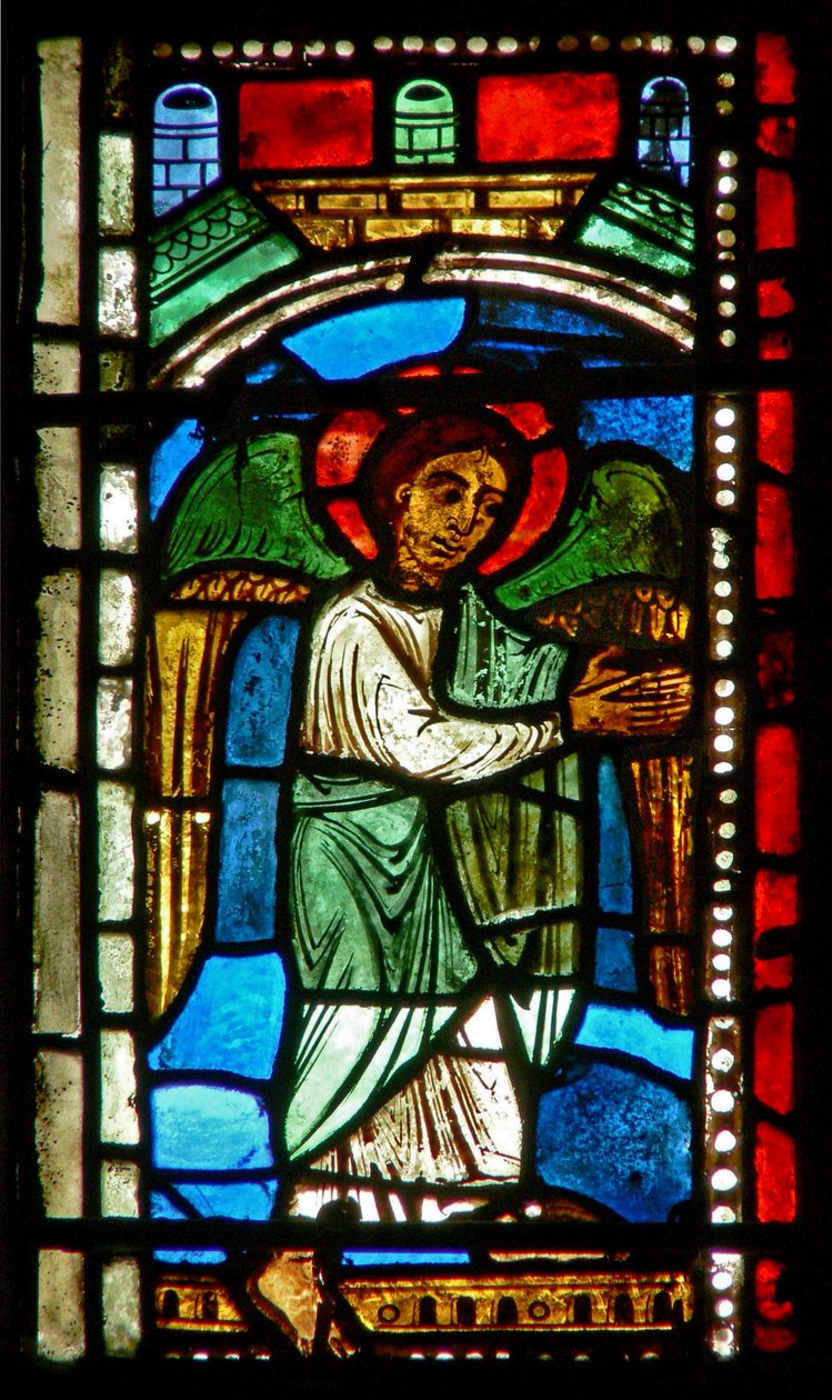 Ventana wXV que representa a un ángel de French School